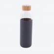 Point-Virgule glass bottle with silicone sleeve dark grey 580ml