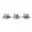 Cosy & Trendy Roses Cup And Saucer D8xh7cm Set 6
