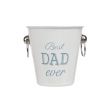 Cosy & Trendy White Ice Bucket With Knobs And Printing