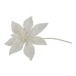 Flower Glitter White D15 25cm Synthetic