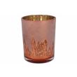 Tealight Holder Frosted City Pink 10x10xh12,5cm Glass