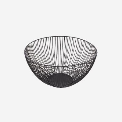Point-Virgule Wire basket black ø 25cm H 14cm