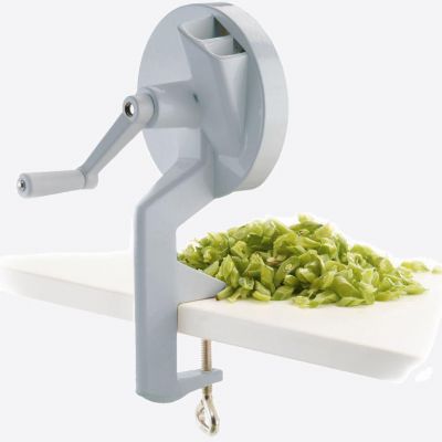 Westmark bean cutter with screw clamp in aluminum and stainless steel 12.3x14x26.5cm