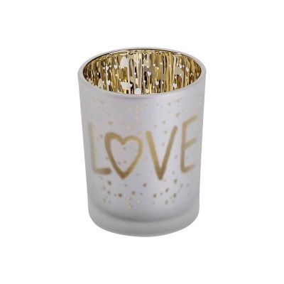 Cosy @ Home Tealight Holder Love Gold White D5,5xh7c