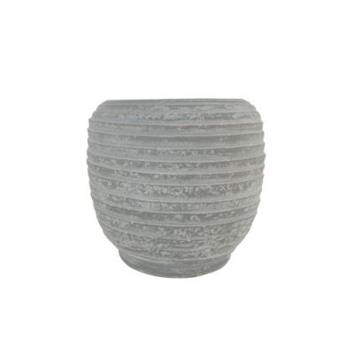 Cosy @ Home Flowerpot Striped Grey 17x17xh16cm Round