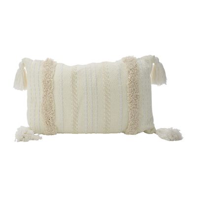 Cushion Mara Beige White 50x30xh10cm Textile