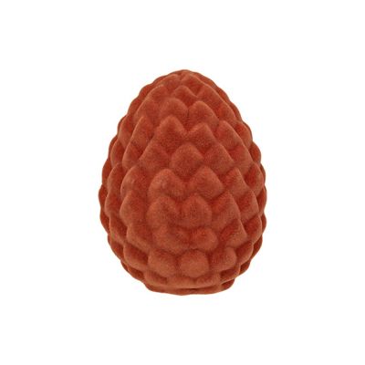 Pine Cone Velvet Brown 10,8x10,8xh13,7cm Elongated Ceramic