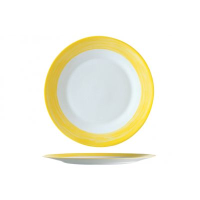 Arcoroc Brush Plate Yellow 25,4cm Horeca