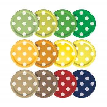 Mortier Pilon Lid with polka dot design set 12 pieces