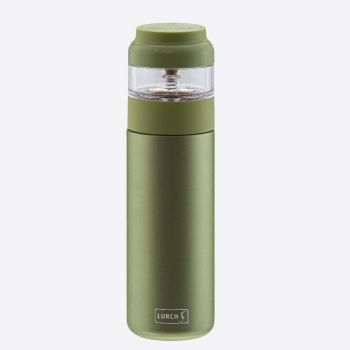 Lurch double-walled stainless steel tea bottle with infuser green 400ml