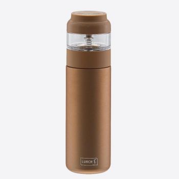Lurch double-walled stainless steel tea bottle with infuser mocha 400ml