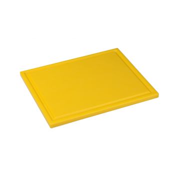 Interlux Cutting board with groove - 530x325x15mm - Yellow