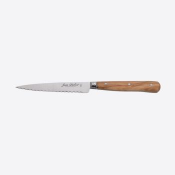 Jean Dubost micro-serrated steak knife with olive wood handle 10cm