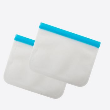 Dotz set of 2 reusable storage bags in Peva blue 1.3L