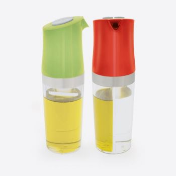 Dotz 2-in-1 oil and vinegar bottle red or green 180ml