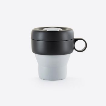 Lékué Mug To Go silicone travel mug grey 350ml