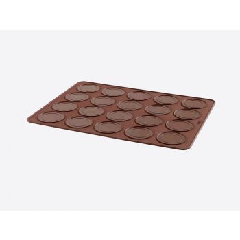 Lékué Whoopie pie set with Decomax dough syringe and baking mat in silicone brown 40x30x0.3cm
