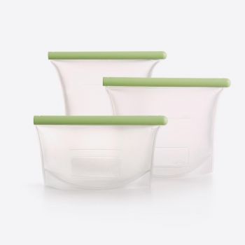 Lékué set of 3 reusable silicone storage bags 500ml; 1L and 1.5L