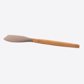 Point-Virgule silicone spatula with bamboo handle taupe 31.6cm
