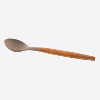 Point-Virgule silicone spoon with bamboo handle taupe 32cm