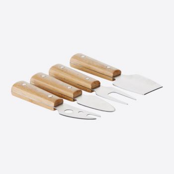 Point-Virgule bamboo set of 4 cheese knives