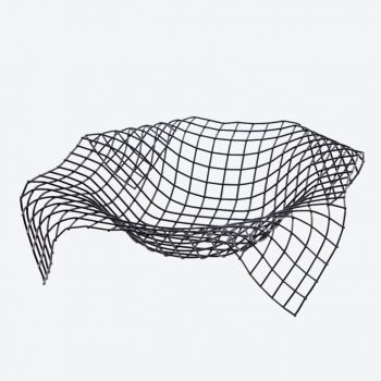 Point-Virgule Wire Envelope basket black 34x34x8.5cm