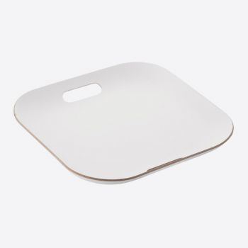 Point-Virgule square serving tray with handles white 39x39cm