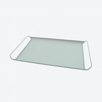 Point-Virgule metal serving tray sage green satin 45x29.3x3.7cm