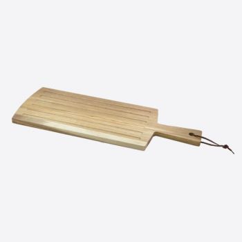 Point-Virgule acacia wood bread cutting board with handle 50x19x1.5cm