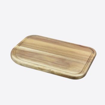 Point-Virgule acacia wood cutting board with groove 35x25x1.5cm