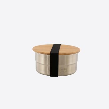 Point-Virgule round stainless steel lunch box with bamboo lid 850ml