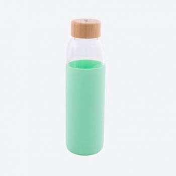 Point-Virgule glass bottle with silicone sleeve mint green 580ml