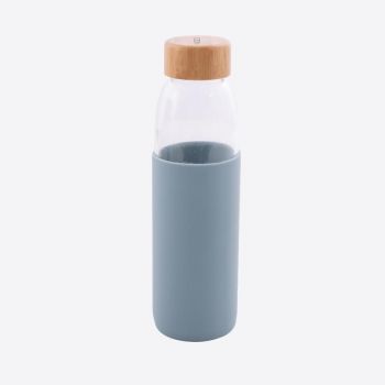 Point-Virgule glass bottle with silicone sleeve fog blue 580ml