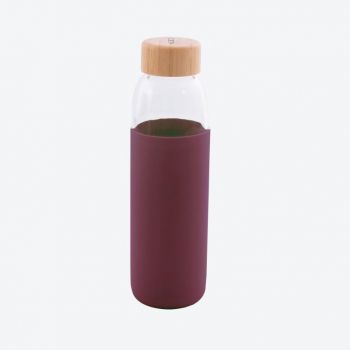 Point-Virgule glass bottle with silicone sleeve wine red 580ml