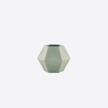 Point-Virgule geometric bamboo fiber vase sage green 10.8x9.5x8cm