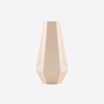 Point-Virgule geometric bamboo fiber vase off-white 10.8x9.5x20cm