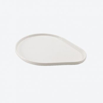 Moments by Point-Virgule porcelain plate by Alain Monnens 25x20x1.5cm
