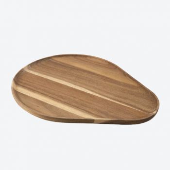 Moments by Point-Virgule acacia wood serving plate extra large by Alain Monnens 35x28x1.8cm