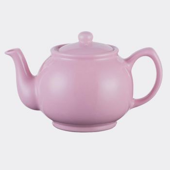 Price & Kensington glossy ceramic 6-cup teapot pastel pink 1.1L