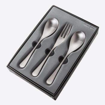 Robert Welch RW2 3 piece stainless steel serving set - 2 serving spoons and 1 serving fork satin