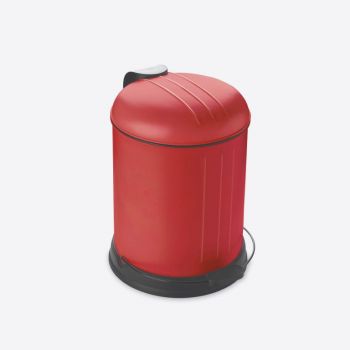 Rixx pedal bin with soft closing cover mat red 5L