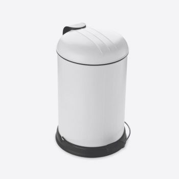 Rixx pedal bin with soft closing cover mat off-white 12L