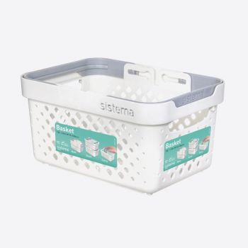 Sistema Home stackable basket with handles 1.2L