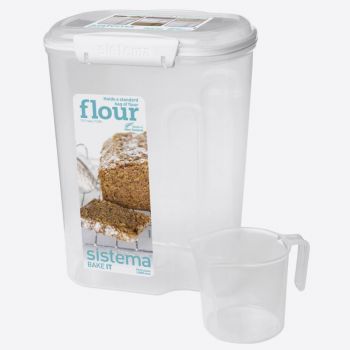 Sistema Bake It storage box with measuring cup 3.25L