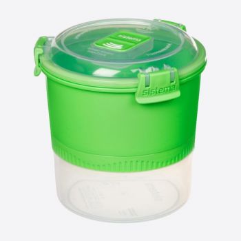 Sistema Lunch Stack To Go stackable lunchbox for microwave with spoon/fork 990ml