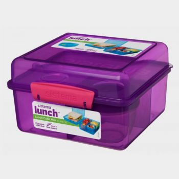 Sistema Trends lunch box Cube Max with yoghurt pot 2L