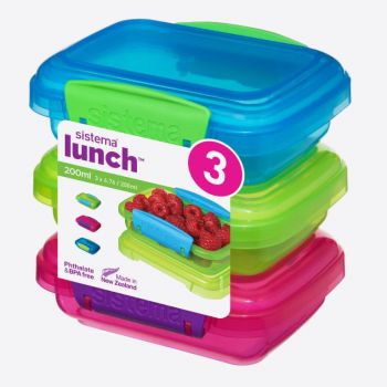Sistema Trends Lunch 3-pack storage boxes 200ml