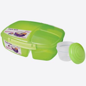 Sistema Vibe lunch box with 3 compartments & yoghurt pot Triple Split 2L