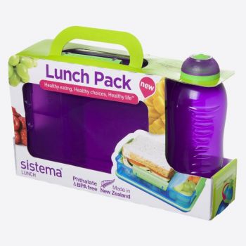 Sistema Lunch packs lunch box Snack Attack duo & drinking bottle 330ml