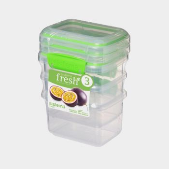 Sistema Fresh 3-pack storage boxes green 400ml